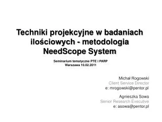 Techniki projekcyjne w badaniach ilościowych - metodologia NeedScope System