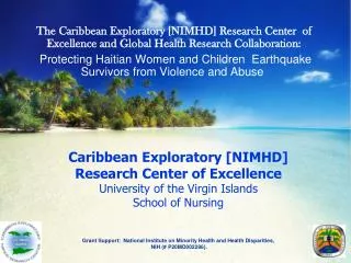 Presenters: Doris Campbell, PhD, ARNP, FAAN, University of the Virgin Island