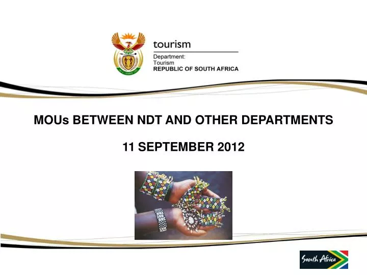 mous between ndt and other departments 11 september 2012