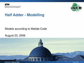Half Adder - Modelling