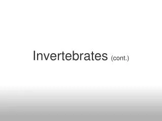 Invertebrates (cont.)