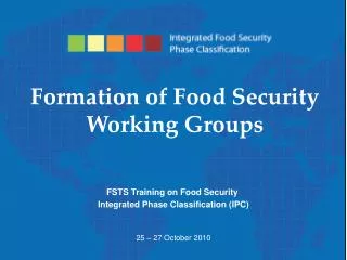 Formation of Food Security Working Groups