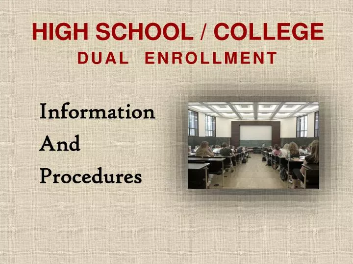 high school college dual enrollment