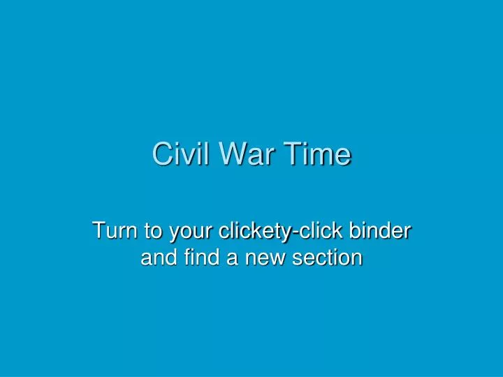 civil war time