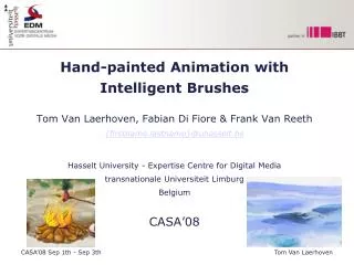 Hand-painted Animation with Intelligent Brushes