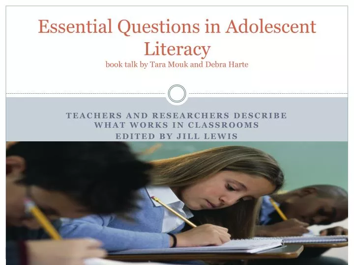 essential questions in adolescent literacy book talk by tara mouk and debra harte