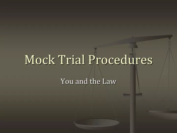 mock trial procedures