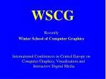 WSCG - slide 1