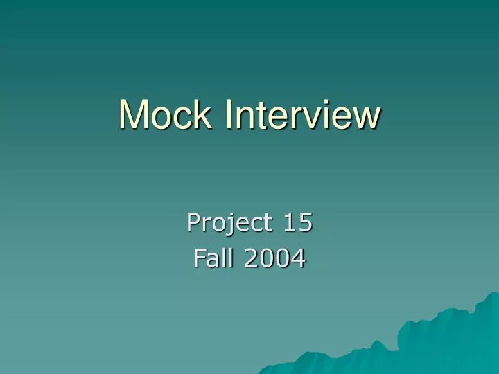 mock interview