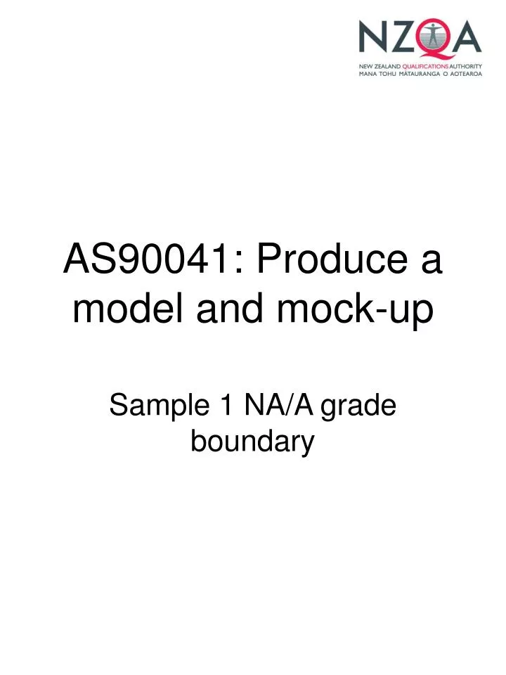 as90041 produce a model and mock up