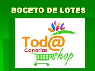 boceto de lotes