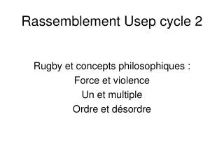 rassemblement usep cycle 2