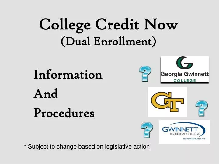 college credit now dual enrollment