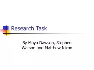 Research Task