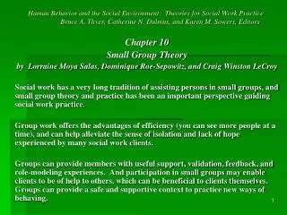 Chapter 10 Small Group Theory