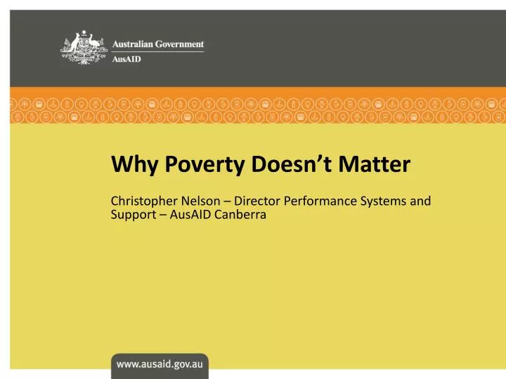 why poverty doesn t matter