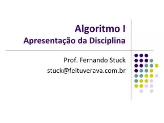 algoritmo i apresenta o da disciplina