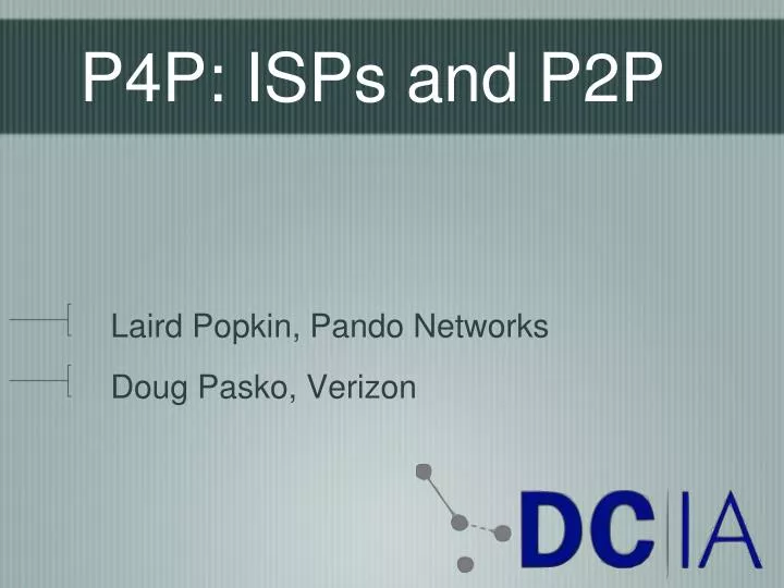 p4p isps and p2p