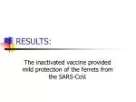 Evaluation of Formalin-Inactivated SARS-CoV Vaccine in Ferrets Shows Mild Immune Protection - slide 1