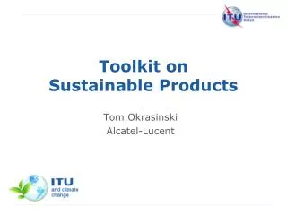 Toolkit on Sustainable Products