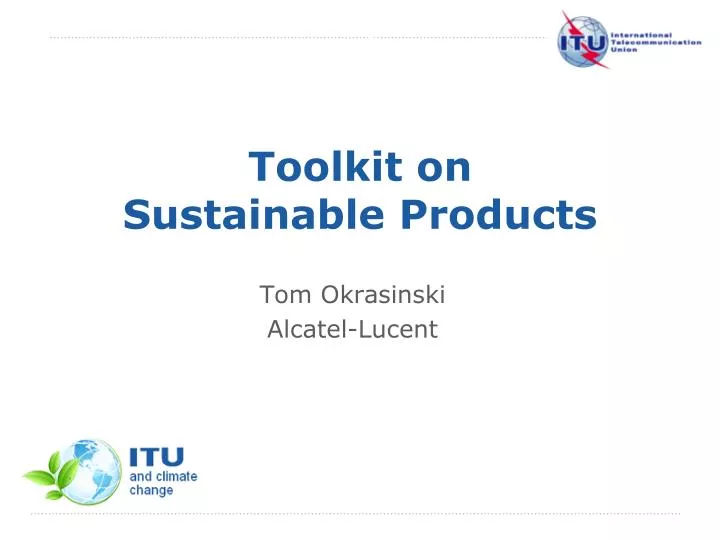 toolkit on sustainable products