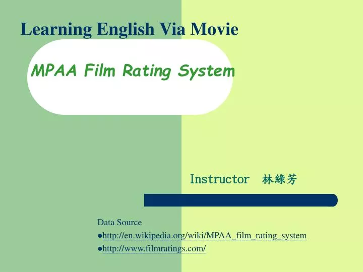 learning english via movie mpaa film rating system