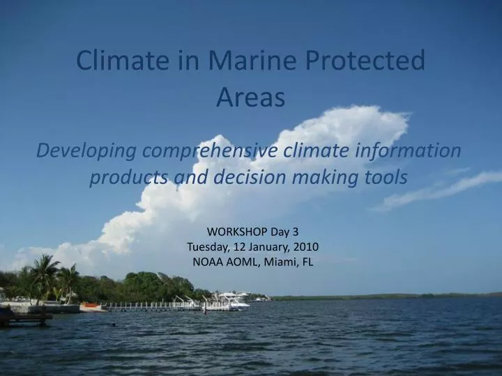 climate in marine protected areas