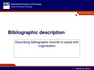 Bibliographic description