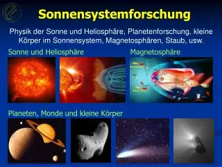 Planeten, Monde und kleine K ö rper