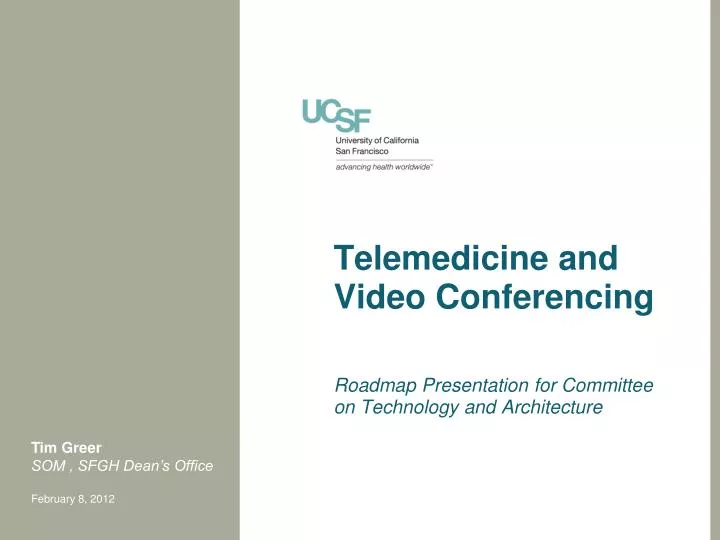 telemedicine and video conferencing
