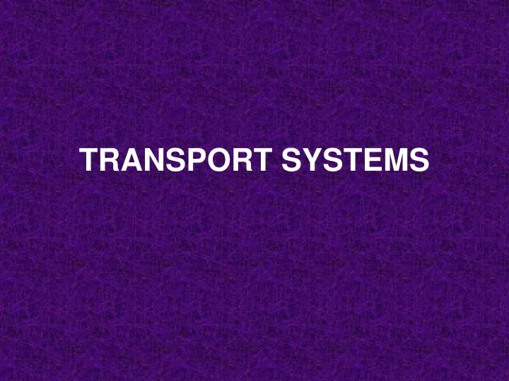 transport systems