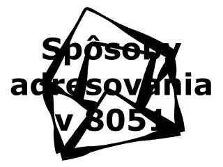 sp soby adresovania v 8051