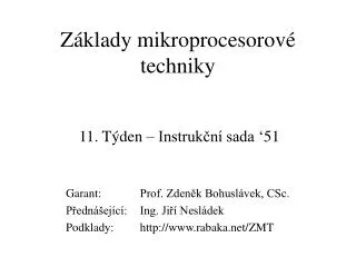 z klady mikroprocesorov techniky