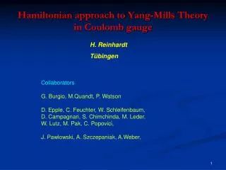 Hamiltonian approach to Yang-Mills Theory in Coulomb gauge