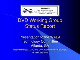 DVD Working Group Status Report