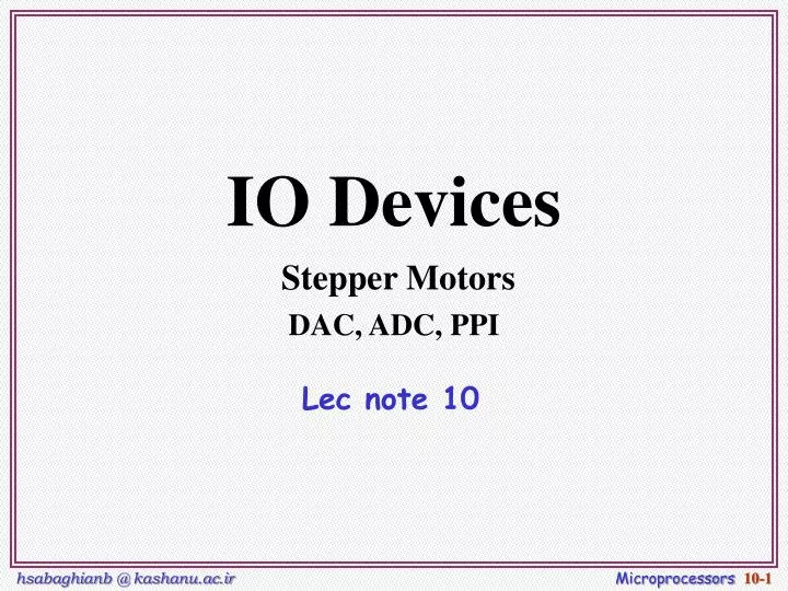 io devices stepper motors dac adc ppi