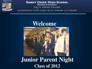 Junior Parent Night Class of 2012