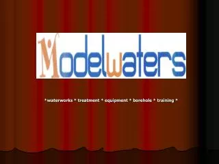*waterworks * treatment * equipment * borehole * training *