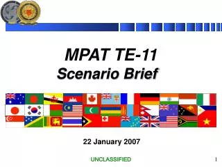 MPAT TE-11 Scenario Brief