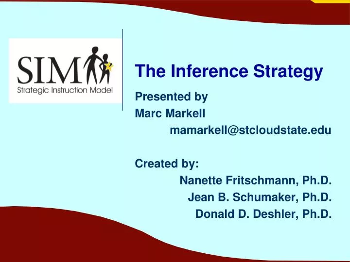 the inference strategy