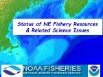 Status of NE Fishery Resources &amp; Related Science Issues - slide 1