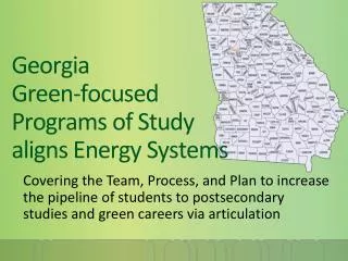 Georgia Green-focused Programs of Study aligns Energy Systems