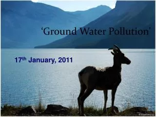 ‘Ground Water Pollution’
