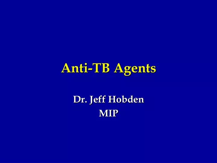 anti tb agents