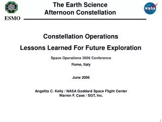 Constellation Operations Lessons Learned For Future Exploration