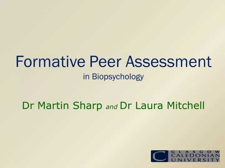 formative peer assessment in biopsychology