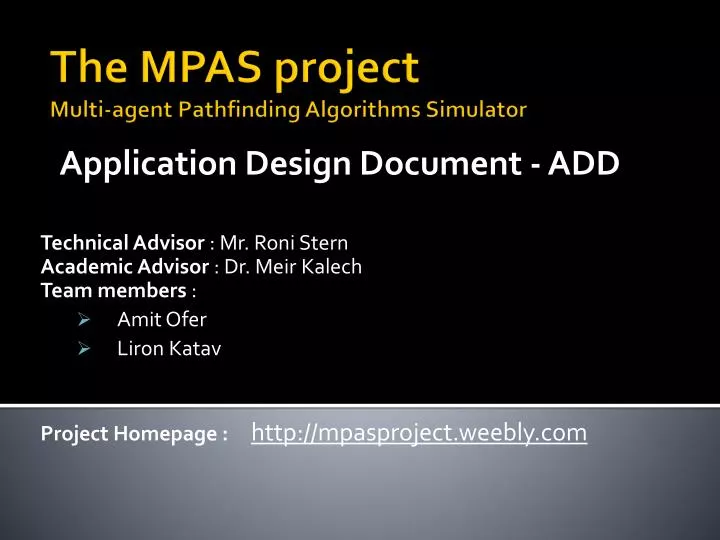 the mpas project multi agent pathfinding algorithms simulator