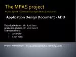 The MPAS project Multi-agent Pathfinding Algorithms Simulator - slide 1