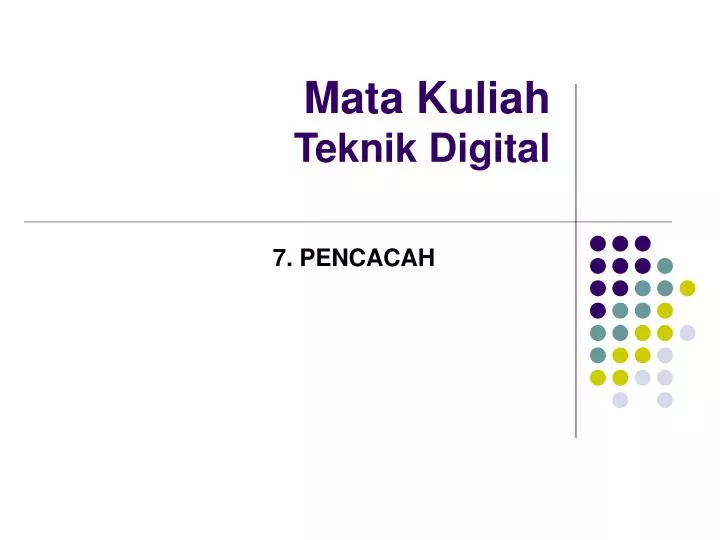 mata kuliah teknik digital