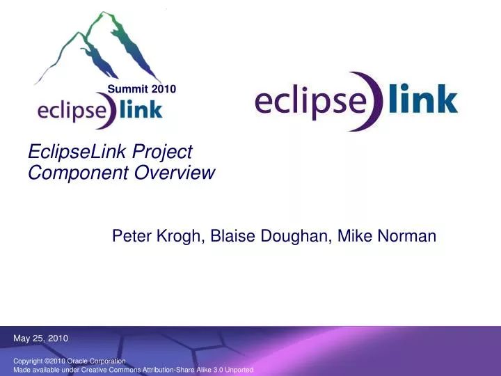 eclipselink project component overview